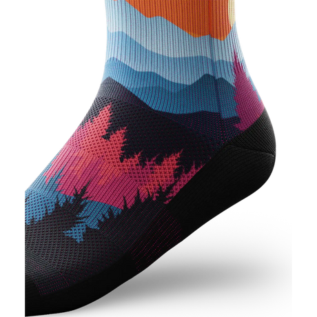 Outway Emberwood Quarter Chaussette de course à pied unisexe - Noir / Bleu