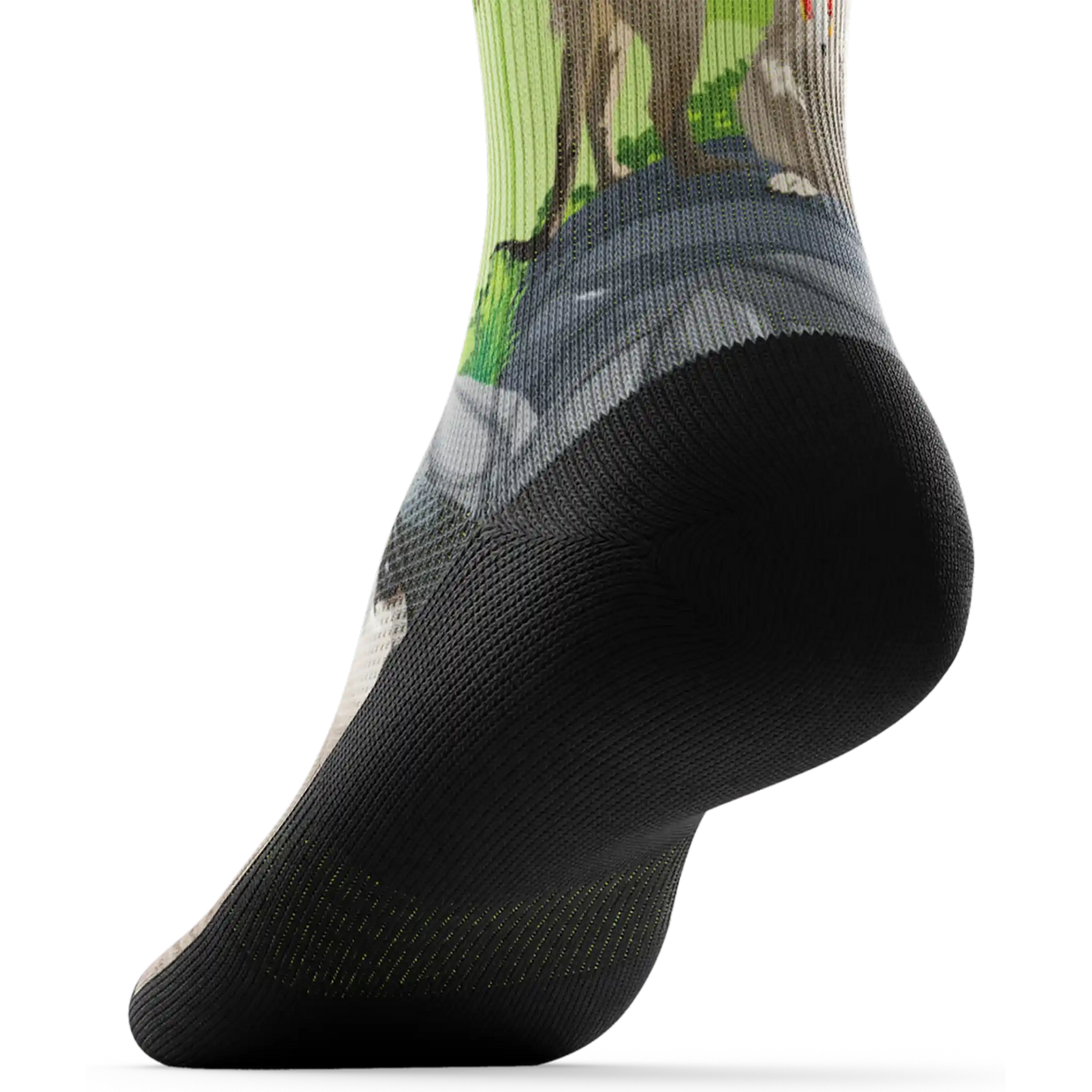 Outway Espresso Expedition Crew Chaussette de course à pied unisexe - vert / noir
