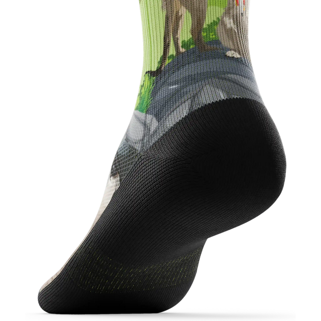 Outway Espresso Expedition Crew Chaussette de course à pied unisexe - vert / noir