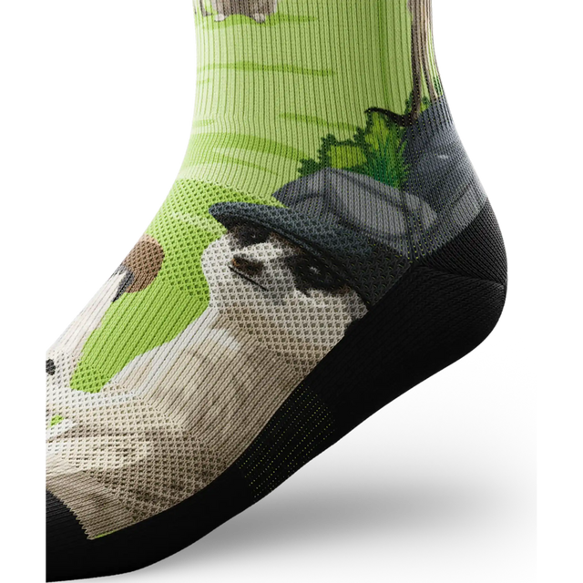Outway Espresso Expedition Crew Chaussette de course à pied unisexe - vert / noir