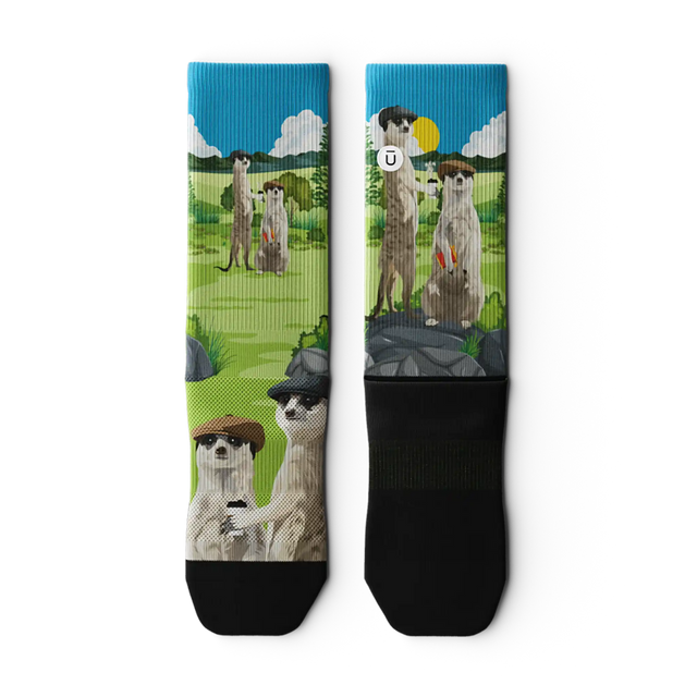 Outway Espresso Expedition Crew Chaussette de course à pied unisexe - vert / noir