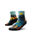 Outway Everflow Quarter Chaussette de course à pied unisexe - Noir / Bleu