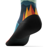 Outway Everflow Quarter Chaussette de course à pied unisexe - Noir / Bleu