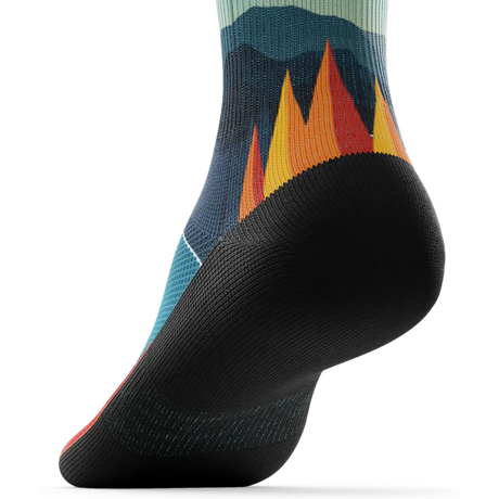 Outway Everflow Quarter Chaussette de course à pied unisexe - Noir / Bleu