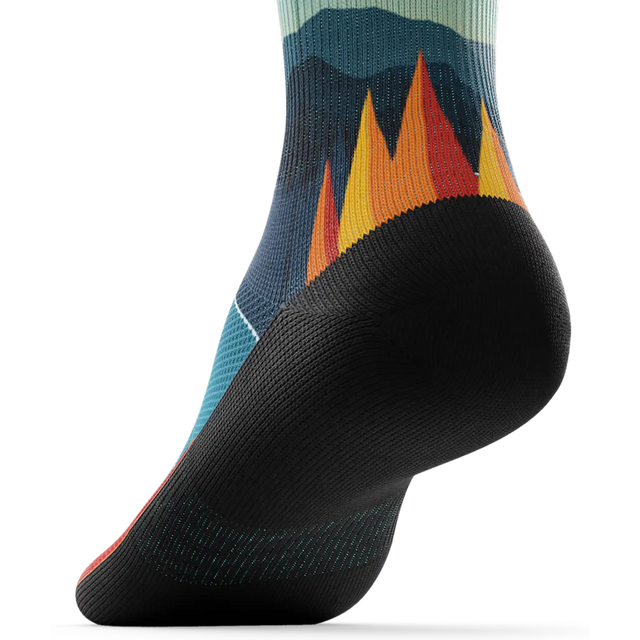 Outway Everflow Quarter Chaussette de course à pied unisexe - Noir / Bleu