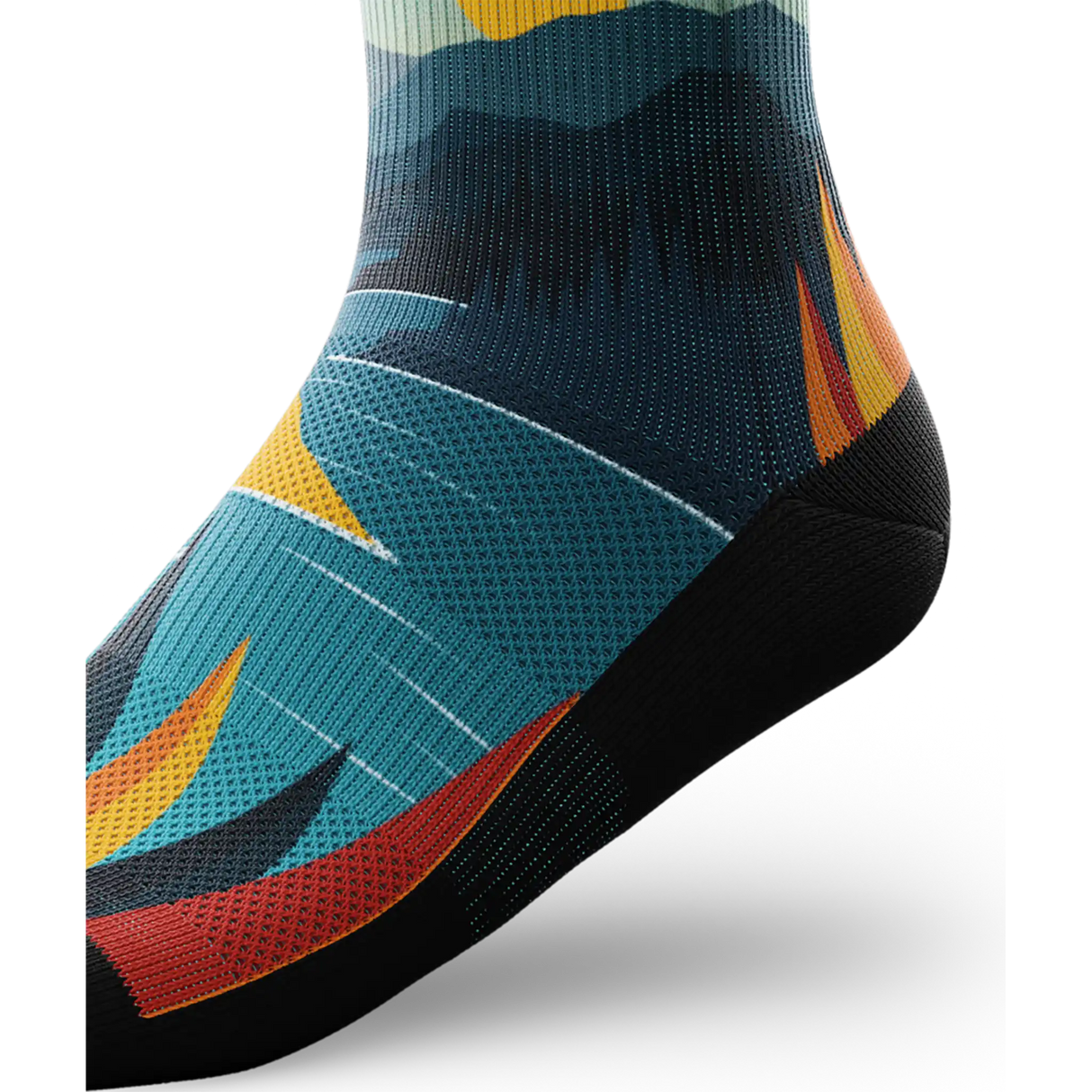 Outway Everflow Quarter Chaussette de course à pied unisexe - Noir / Bleu