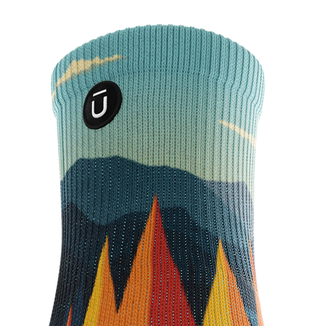 Outway Everflow Quarter Chaussette de course à pied unisexe - Noir / Bleu