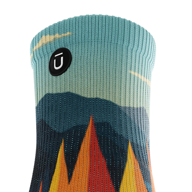 Outway Everflow Quarter Chaussette de course à pied unisexe - Noir / Bleu