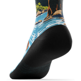 Outway Grizzlies Crew Chaussette de course à pied unisexe - Brun / Bleu