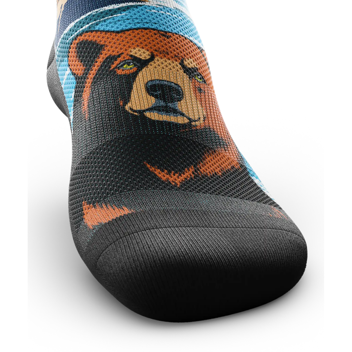 Outway Grizzlies Crew Chaussette de course à pied unisexe - Brun / Bleu
