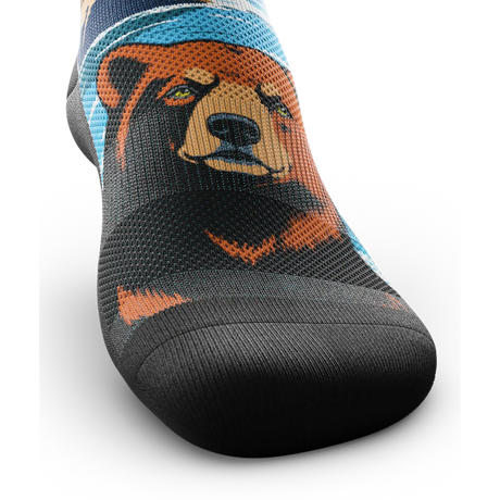 Outway Grizzlies Crew Chaussette de course à pied unisexe - Brun / Bleu