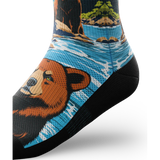 Outway Grizzlies Crew Chaussette de course à pied unisexe - Brun / Bleu
