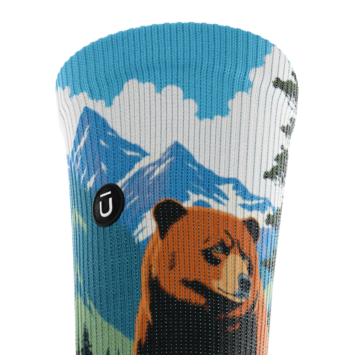 Outway Grizzlies Crew Chaussette de course à pied unisexe - Brun / Bleu