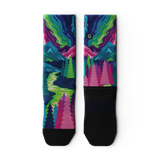 Outway Lost Paradise Crew Chaussette de course à pied unisexe - Vert / Bleu