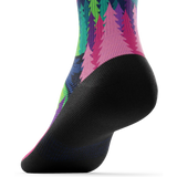 Outway Lost Paradise Crew Chaussette de course à pied unisexe - Vert / Bleu