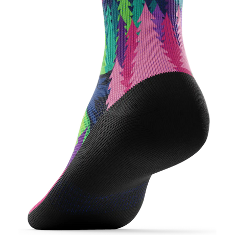 Outway Lost Paradise Crew Chaussette de course à pied unisexe - Vert / Bleu