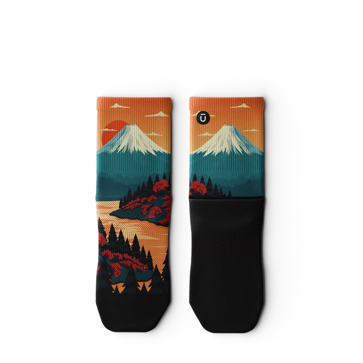 Outway Northbound Quarter Chaussette de course à pied unisexe - Noir / Orange