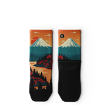 Outway Northbound Quarter Chaussette de course à pied unisexe - Noir / Orange