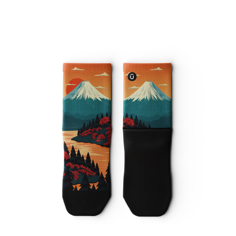 Outway Northbound Quarter Chaussette de course à pied unisexe - Noir / Orange