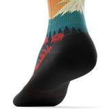 Outway Northbound Quarter Chaussette de course à pied unisexe - Noir / Orange