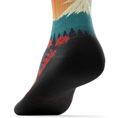 Outway Northbound Quarter Chaussette de course à pied unisexe - Noir / Orange