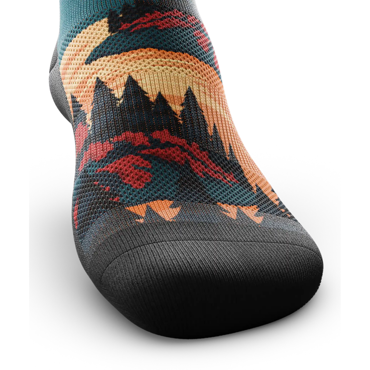 Outway Northbound Quarter Chaussette de course à pied unisexe - Noir / Orange