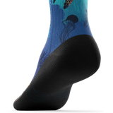 Outway Oceanic Sanctuary Crew Chaussette de course à pied unisexe - Bleu / Noir