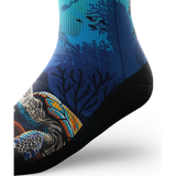 Outway Oceanic Sanctuary Crew Chaussette de course à pied unisexe - Bleu / Noir