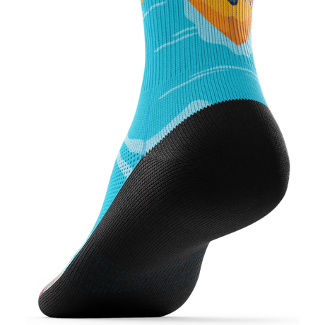 Outway Paddle Bandit Crew Chaussette de course à pied unisexe - Bleu / Noir