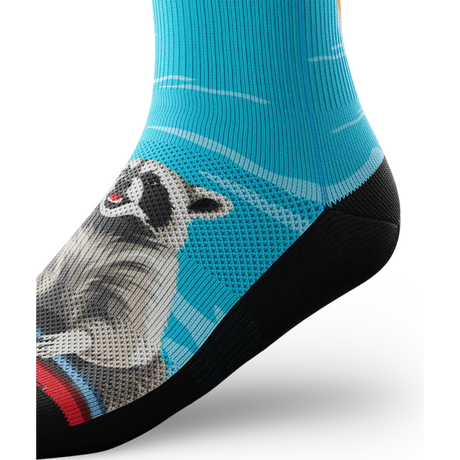 Outway Paddle Bandit Crew Chaussette de course à pied unisexe - Bleu / Noir