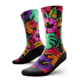 Outway Plantastic Crew Chaussette de course à pied unisexe - Noir / Vert