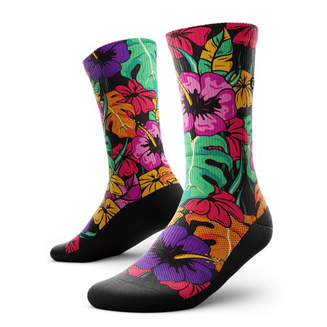 Outway Plantastic Crew Chaussette de course à pied unisexe - Noir / Vert