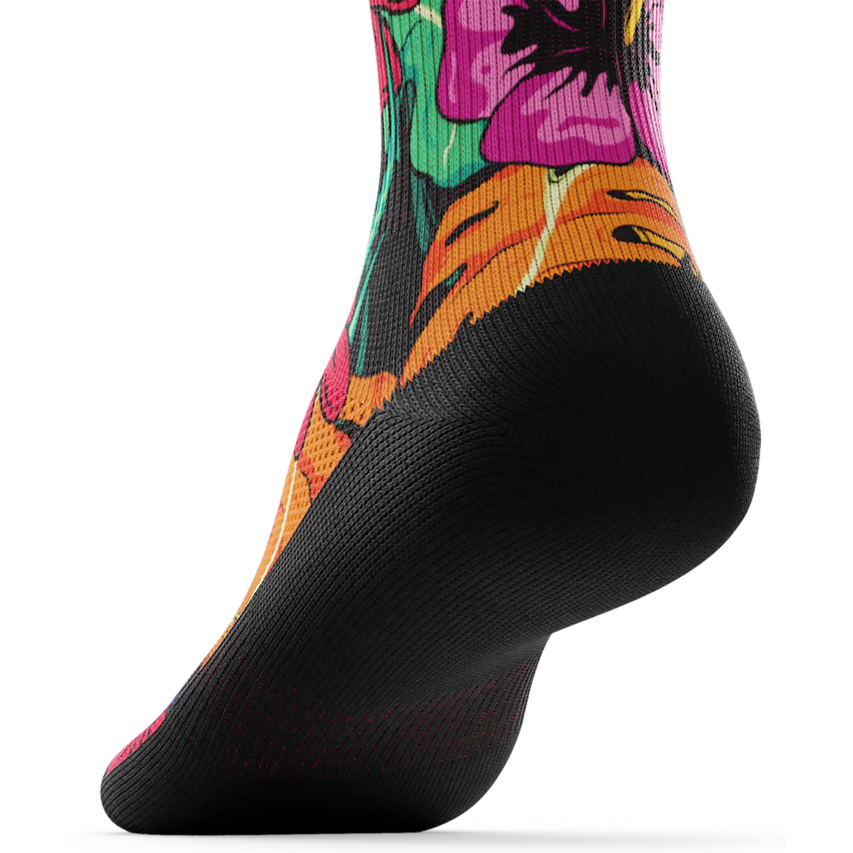 Outway Plantastic Crew Chaussette de course à pied unisexe - Noir / Vert