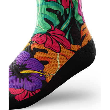 Outway Plantastic Crew Chaussette de course à pied unisexe - Noir / Vert