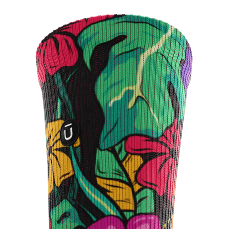 Outway Plantastic Crew Chaussette de course à pied unisexe - Noir / Vert