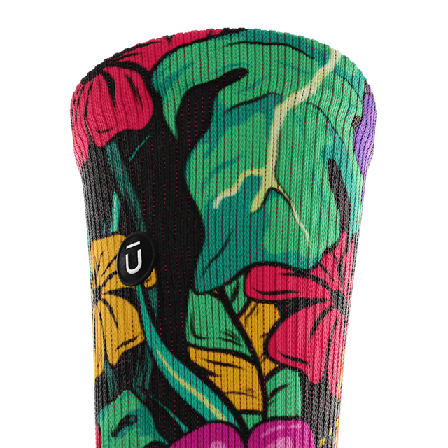 Outway Plantastic Crew Chaussette de course à pied unisexe - Noir / Vert