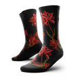 Outway Spider Lily Crew Chaussette de course à pied unisexe - Noir / Rouge