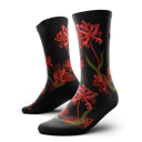 Outway Spider Lily Crew Chaussette de course à pied unisexe - Noir / Rouge