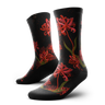 Outway Spider Lily Crew Chaussette de course à pied unisexe - Noir / Rouge