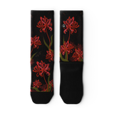 Outway Spider Lily Crew Chaussette de course à pied unisexe - Noir / Rouge