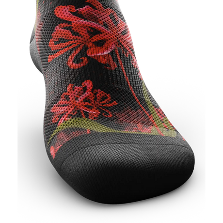 Outway Spider Lily Crew Chaussette de course à pied unisexe - Noir / Rouge