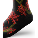Outway Spider Lily Crew Chaussette de course à pied unisexe - Noir / Rouge