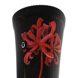 Outway Spider Lily Crew Chaussette de course à pied unisexe - Noir / Rouge