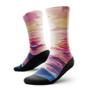 Outway Sunkissed Waves Crew Chaussette de course à pied unisexe - Noir / Rose