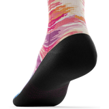 Outway Sunkissed Waves Crew Chaussette de course à pied unisexe - Noir / Rose
