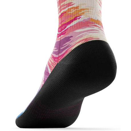 Outway Sunkissed Waves Crew Chaussette de course à pied unisexe - Noir / Rose