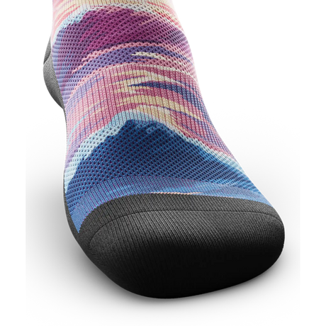 Outway Sunkissed Waves Crew Chaussette de course à pied unisexe - Noir / Rose