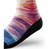 Outway Sunkissed Waves Crew Chaussette de course à pied unisexe - Noir / Rose