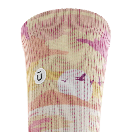 Outway Sunkissed Waves Crew Chaussette de course à pied unisexe - Noir / Rose