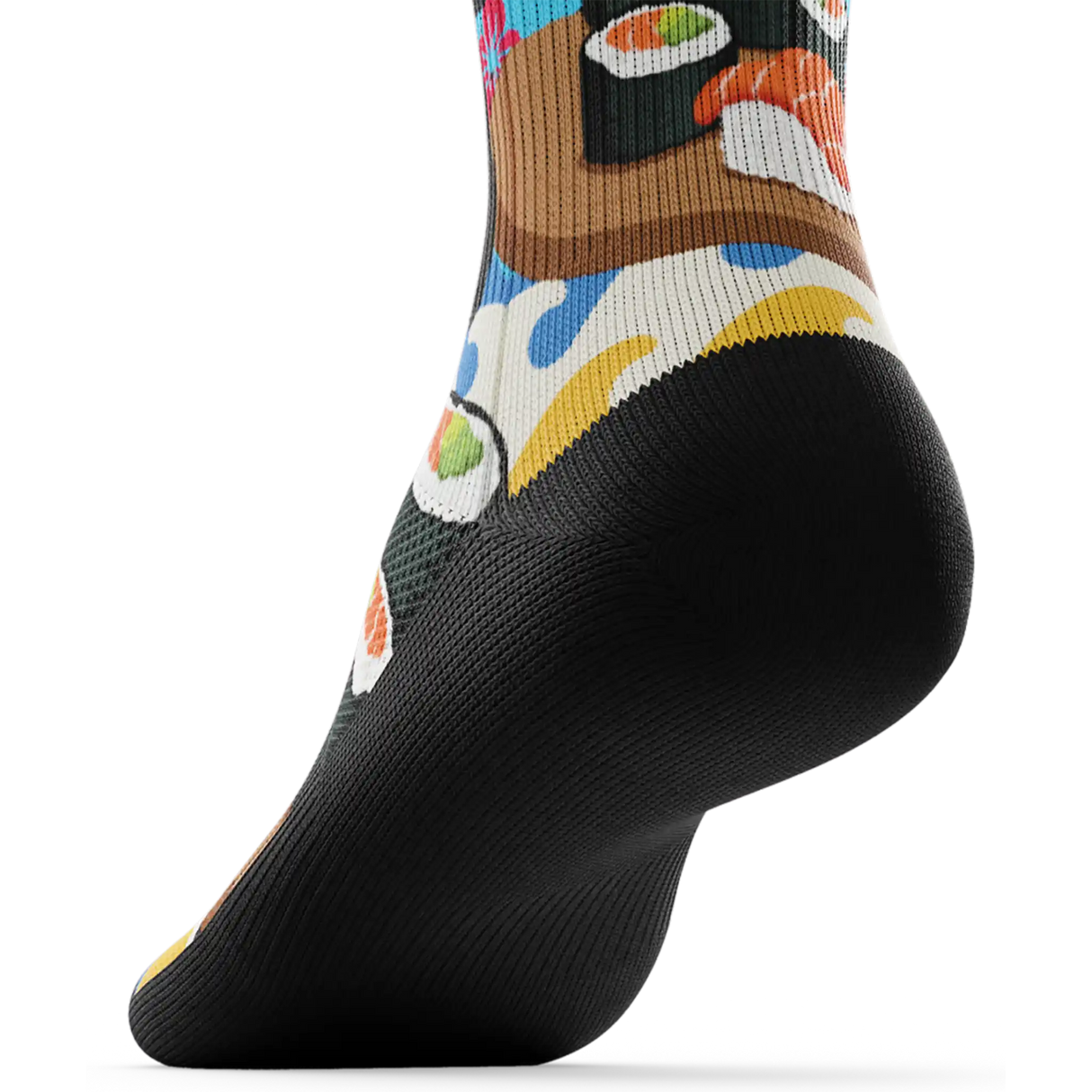 Outway Sushi Purrfection Crew Chaussette de course à pied unisexe - Bleu / Noir